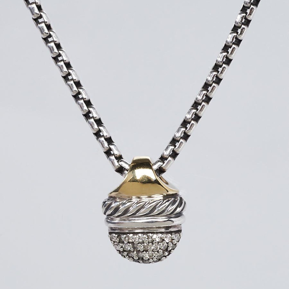 Diamon Encrusted Acorn Pendant by David Yurman